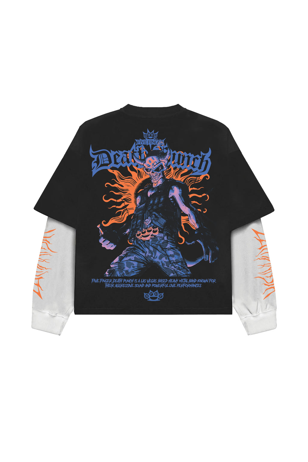 Death Punch B&W LS Oversized Tee