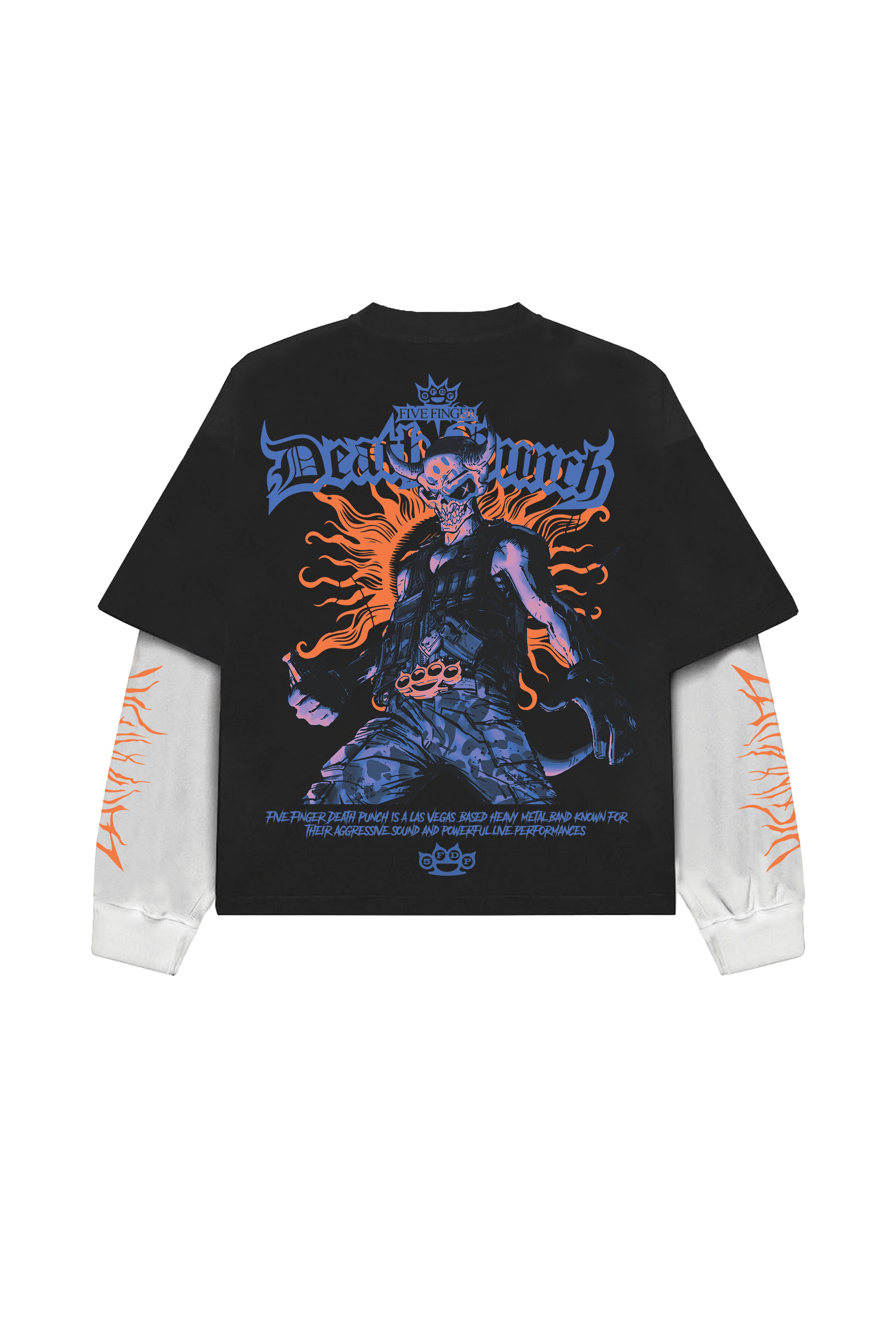Death Punch B&W LS Oversized Tee